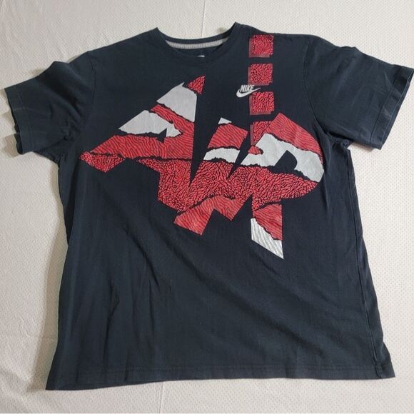 Nike Air Tribal T Shirt Mens Size 2 XXL Black Red White Graphics - Picture 9 of 10